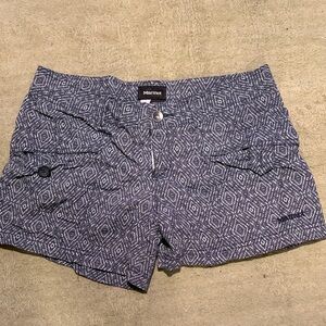 Marmot Women's Navy Patterned Cargo Shorts